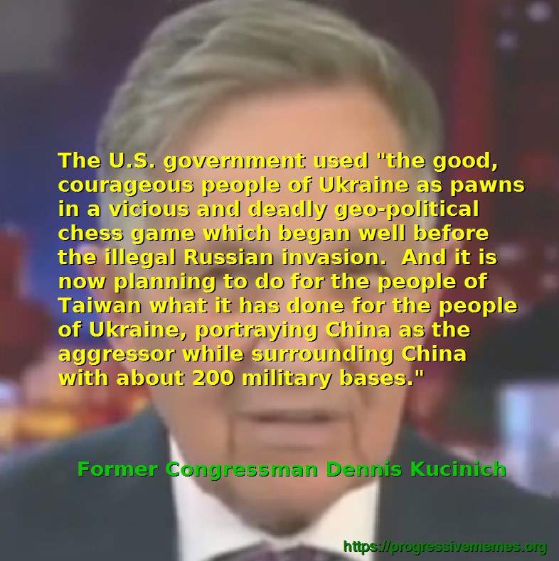 Dennis Kucinich says the U.S. sacrificed Ukrainians as pawns to weaken Russia