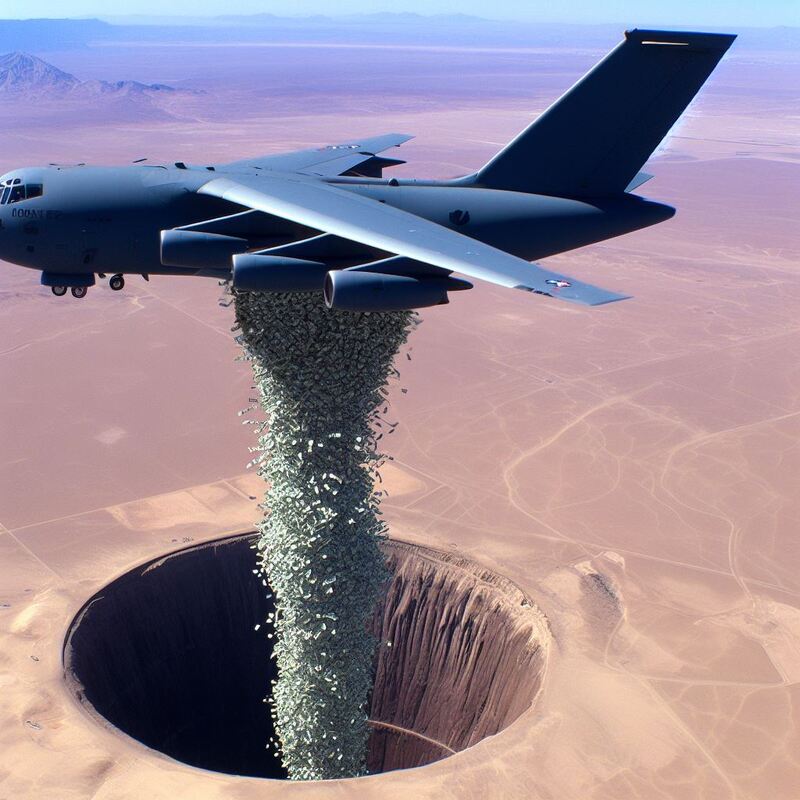 military-jet-dropping-money-into-a-deep-hole2.jpg