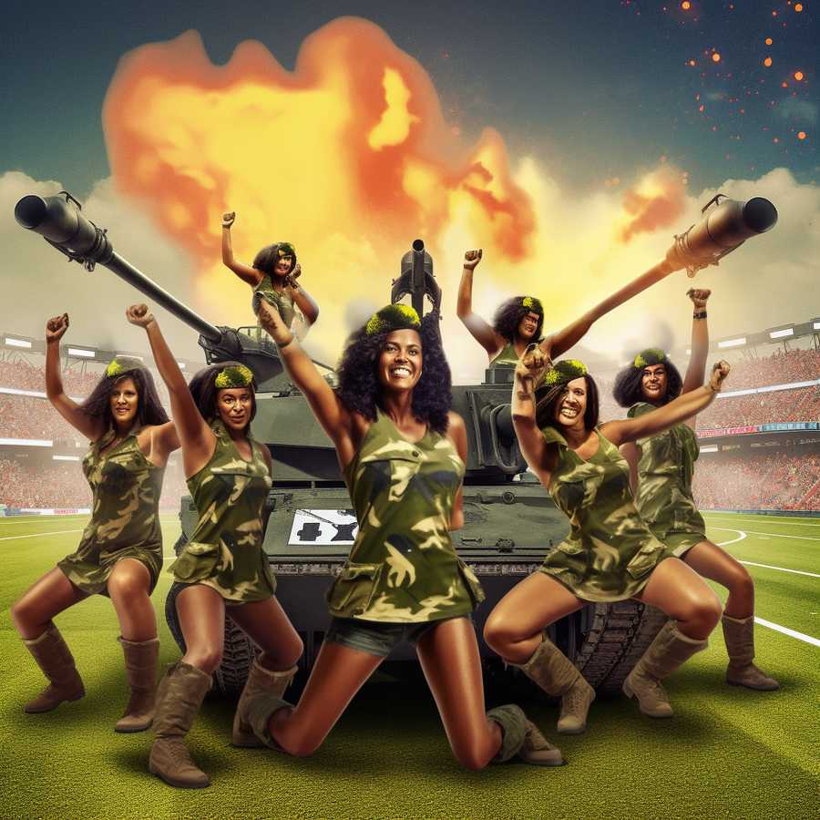 ten_cheerleaders_on_a_battlefield_missiles_tanks_smoke__82c0183a-8038-48a1-bb7a-96afc79e4089.jpg