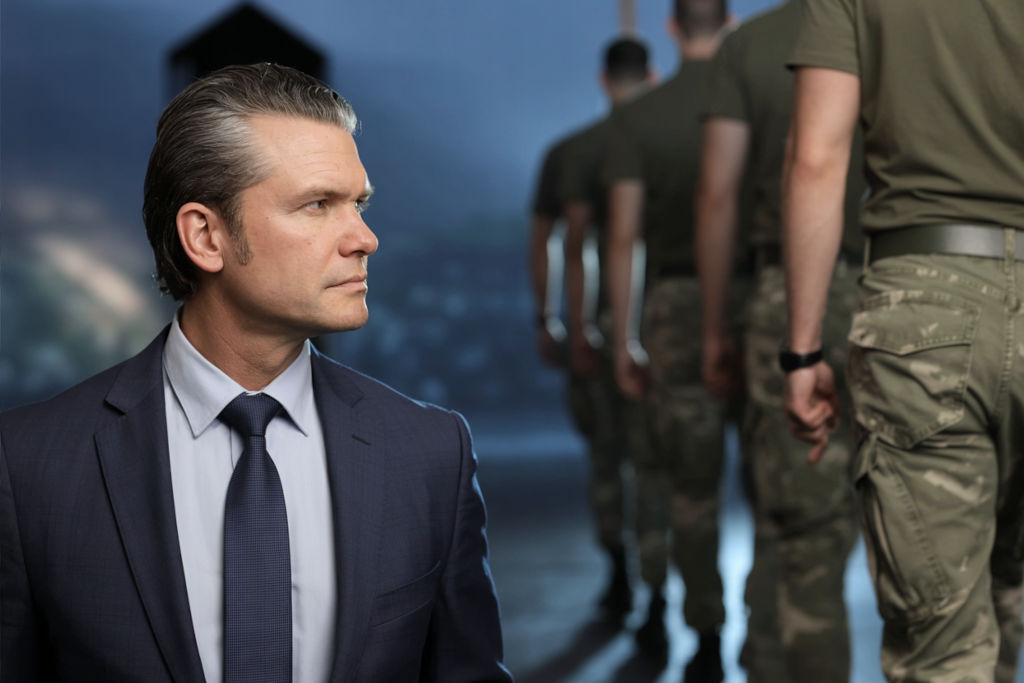 Hegseth watches soldiers' asses