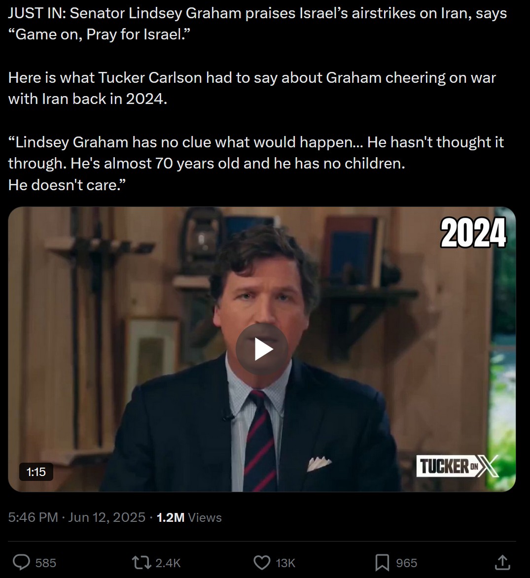 Tucker Calrson on Lindsey Graham